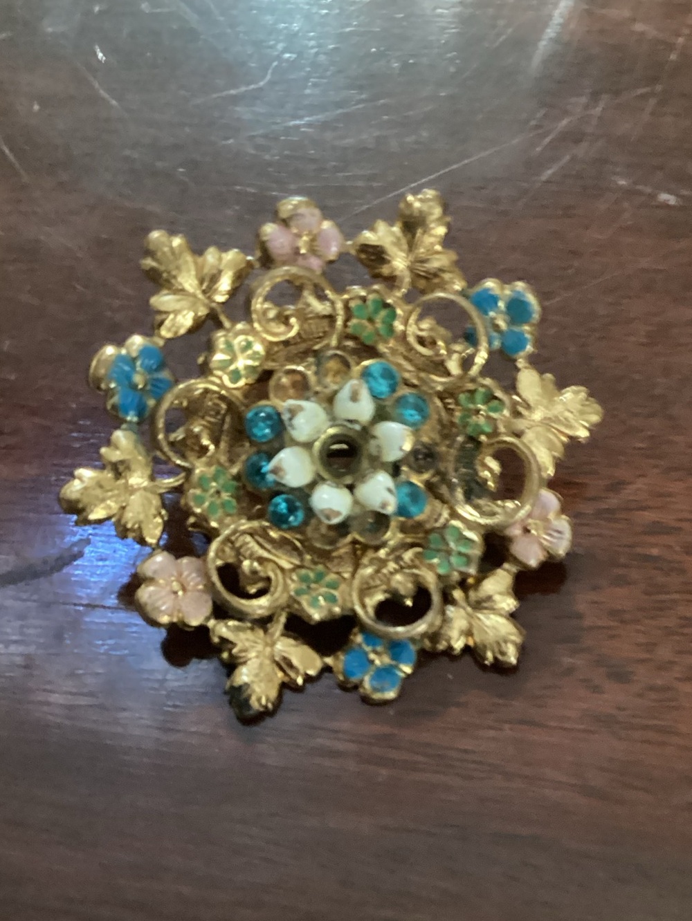 Vintage Flower Shaped Brooch